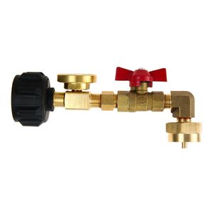<span class=keywords><strong>Adaptateur</strong></span> coudé au propane QCC 90 degrés avec valve en laiton lisse basse pression capacité de recharge de 1lb à 20lb - Product Image 2