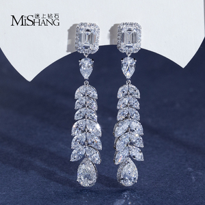 เครื่องประดับเมสซี่ MSE-847 ต่างหูเพชรทองคำขาว 18K สำหรับผู้หญิง - Product Image 1