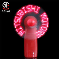 Mini Ventilador de Mano LED Portátil con Pantalla de Mensajes Programable, Recargable, con Luz, Texto Personalizado, Ventilador Inteligente Práctico para Fiestas