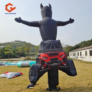 3,6 m de altura diseño personalizado inflable <span class=keywords><strong>Batman</strong></span> perro aire cielo bailarina onda mano brazo inflable tubo de bienvenida hombre mascota para tienda - Product Image 4
