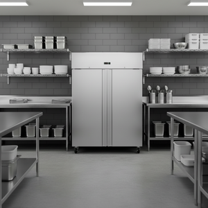 <span class=keywords><strong>Promotion</strong></span> Usine : Réfrigérateur Commercial Vertical Double Température en Acier Inoxydable à 2 Portes pour Cuisine - Product Image 3
