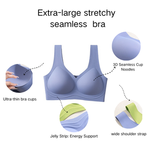 Soutien-gorge sans armatures TH Shop, très élastique, push-up, sans coutures, en gel, pour usage quotidien, grande taille, doux et confortable - Product Image 6