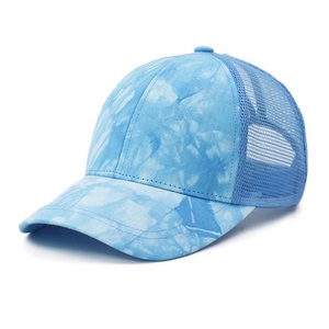Phụ nữ mùa hè Mũ bóng chày trở lại lưới tùy chỉnh Trucker ponytail cap <span class=keywords><strong>hat</strong></span> <span class=keywords><strong>TIE</strong></span> DYE ponytail Trucker mũ - Product Image 3
