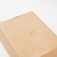 Boîte à emporter carrée en papier kraft de qualité alimentaire, fermeture à boucle sécurisée, emballage résistant aux fuites, pâtes, salade, aliments frits