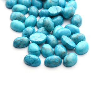 Wholesale 10x14mm Oval Natural <strong>Stone</strong> Cabochon Turquoise <strong>Blue</strong> Loose Gemstones Customized Natural Dyeing <strong>Blue</strong> Target Audience - Product Image 4