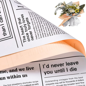 English Double-sided Printing Floral Bouquet Waterproof Flower Packaging <b>Paper</b> Gift Packaging Materials Packaging for Flowers - Product Image 1