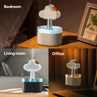 Diffuseur d'huiles essentielles et humidificateur Water Drip Raincloud avec 7 lumières colorées, humidificateur domestique en forme de nuage de pluie et de gouttelettes