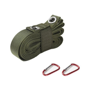 Tent Extension Strap 315x2cm Oxford Red Outdoor Camping Awning Hanging Rope With Carabiners - Product Image 3