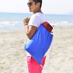 Custom Sports <b>Canvas</b> <b>Backpack</b> Men Women All Colors Logo Cotton Drawstring Pouch Bag With Thick Rope - Product Image 5