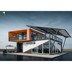 Maisons préfabriquées industrielles et commerciales de conteneur de structure en acier de coût bas pour la boutique du marché - Product Image 1