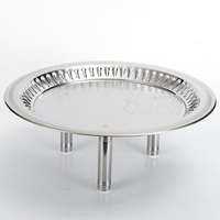 Plateau de service buffet en acier inoxydable Jiatejia, pieds amovibles, finition miroir, écologique, durable, couleur et logo personnalisables