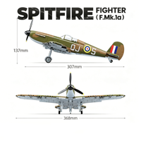 Yutong Serie Segunda Guerra Mundial, Spitfire F.Mk.la del Reino Unido, Bloques de Construcción de Aviones de Combate, Juguete de Construcción de Plástico ABS, Ensamblaje DIY para Mayores de 14 Años, Unisex