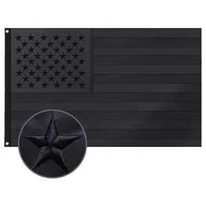 3x5 United States of America embroidered black flag embroidered stars High quality USA flags