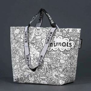 Promotional Bags Customized Reusable Woven Shopping Bag with Custom Logo for Concert Promotion Shopping Bag - Product Image 5