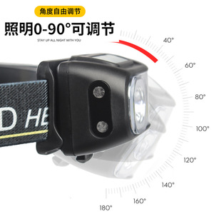 ไฟหน้าแบบปรับได้ LED ชาร์จใหม่ได้ 2000 มิลลิแอมป์ พร้อมเซ็นเซอร์ตรวจจับความเคลื่อนไหว สำหรับตกปลา วิ่ง และสำรวจ - Product Image 2