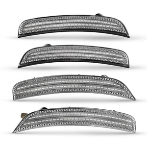 Nouveaux feux de position latéraux à LED avec lentilles fumées rouge et jaune, kit d'éclairage de pare-chocs avant/arrière pour Fiat 500/500C Abarth 2012-2017 - Product Image 6
