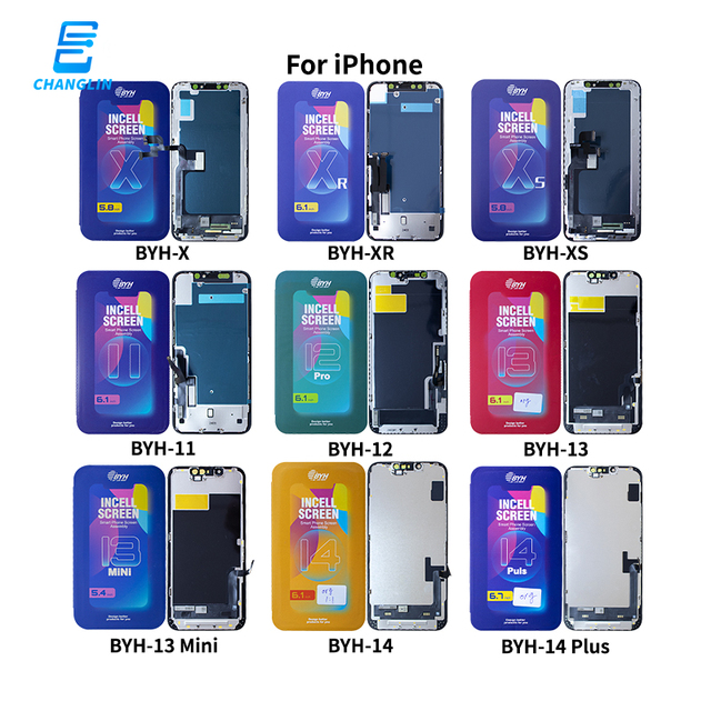 Factory Accessories Wholesale Mobile Phone LCD Display Replacement for iPhone 11 XR Xsmax 12 13 14 LCD Screen Display INCELL BYH