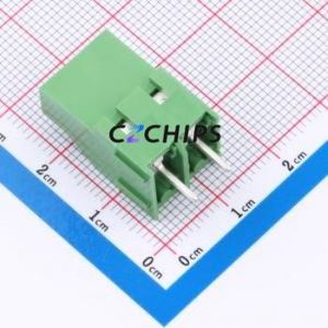 796740-2 Screw Terminal Block Through hole Component (THT),P=6.35mm Connector 6.35mm Green Through Hole 2P - Product Image 2