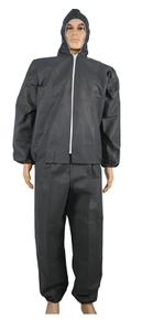 Stock d'usine pas cher <span class=keywords><strong>PP</strong></span> non tissé combinaison vêtements de sécurité jetables blanc noir couleur <span class=keywords><strong>PP</strong></span> combinaisons - Product Image 6