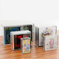 Boîte de protection pour cartes Elite Trainer Booster (ETB) en acrylique transparent de haute qualité, écologique, moderne, avec protection UV et couvercles magnétiques, taille personnalisable
