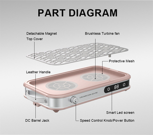 Máy hút bụi móng tay điện chuyên nghiệp, hút siêu mạnh, màn hình LCD, số lượng đặt hàng tối thiểu thấp - Product Image 5