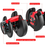 Équipement de musculation OEM, haltères réglables Quickdraw Fitness de 24 kg et 40 kg pour salle de sport à domicile