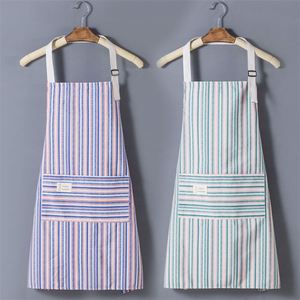 Tablier de cuisine minimaliste nordique pour femme, nouveau style maison, en toile respirante, résistant à la saleté, durable et lavable, vêtements de travail - Product Image 1