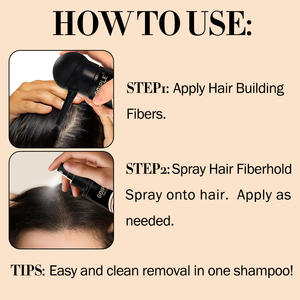 Spray Fijador de Fibras Capilares de Secado Rápido, Mejora la Fijación entre las Fibras Capilares y el Cabello Fino, Aspecto Natural, Bruma Fijadora de Fibras Capilares - Product Image 6