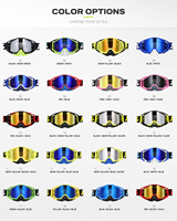 Lunettes de moto tout-terrain personnalisées OEM avec verres miroir pour motocross MX ATV, vente en gros