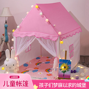 Tente de jeu en tissu pour enfants Princess Castle, pour filles de 2 à 4 ans, nécessite un montage. - Product Image 4