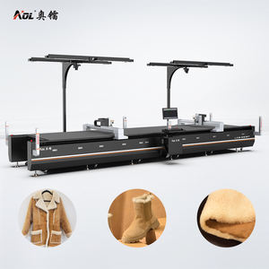 Machine de découpe automatique à double poste AOL-6816 pour cuir, fourrure PU, tissu, peau de mouton, chaussures, bottes - Product Image 2