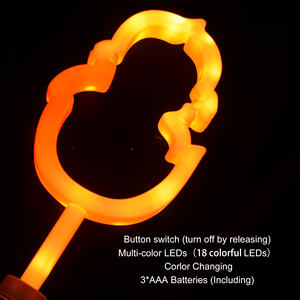 11.5인치 LED 병아리 토끼 마법 지팡이 18개 LED 다채로운 졸업식 부활절 할로윈 결혼식 이벤트 소품 내구성 친환경 어린이용 - Product Image 5