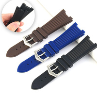 BEEFLYPOWER Nouveau bracelet de montre en silicone étanche et anti-transpiration avec interface spéciale, accessoires de bracelet de montre 25 mm pour homme