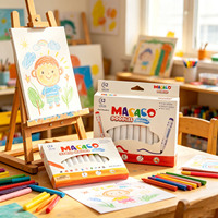Stylos marqueurs à pointe feutre lavables, 12 pièces, non toxiques, couleurs vives, encre à base d'eau, fournitures artistiques pour enfants et étudiants