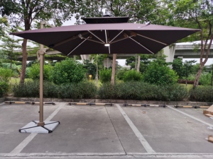 Energy Saving Outdoor Umbrella Patio Umbrellas Aluminium Outdoor <strong>Garden</strong> <strong>Parasol</strong> Beach Umbrella <strong>With</strong> Led <strong>Light</strong> - Product Image 4