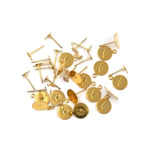 फ्लैट बार ज्वैलरी ने 14k गोल्ड प्लेटेड हाइपोएलर्जेनिक स्टेनलेस स्टील इयररिंग पोस्ट - Product Image 2