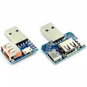 Plaque adaptatrice USB XY-USB4 : Connecteur USB mâle vers Type-C et Micro USB femelle (USB 2.54-4P) pour test de transfert - Product Image 1
