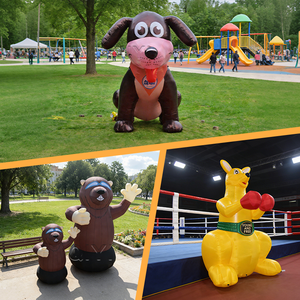 Arche géante gonflable publicitaire sur mesure en forme de chien de dessin animé, imperméable et facile à installer - Product Image 5