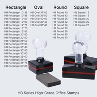HB50 38 40 42 45 7mm köpük ile önceden mürekkepli damga tutucu kristal tutacak ışığa duyarlı mürekkep pedi mühür