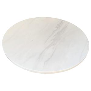Custom Modern <b>Round</b> <b>White</b> Sintered Stone <b>Table</b> Top for Outdoor Restaurant <b>Dining</b> <b>Tables</b> - Product Image 1