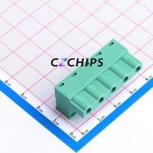 KH-ZBK300R-5P-7.62G Plug-in Terminal Block Through hole Component (THT),P=7.62mm Connector 7.62mm Green 5P 1 - Product Image 2