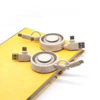 Kabel USB Ramah Lingkungan yang Dapat Terurai, Dapat Disesuaikan, Pengisian Cepat untuk Ponsel