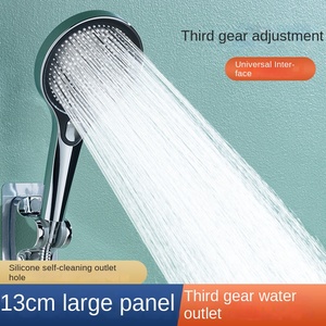 Tùy chỉnh Gypsophila ba nút màu xám súng nước áp lực vòi hoa sen đầu ba cửa hàng thiết lập cho khách sạn phòng tắm cho nhà vệ sinh nhà bếp - Product Image 4