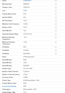 Stm8s003f3p6tr <span class=keywords><strong>STM8</strong></span> vi điều khiển TSSOP-20 16Mhz 8KB Flash cho điều khiển công nghiệp thiết bị gia dụng - Product Image 5