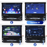 Autoradio rétractable universel, 1 go ram, 16 go rom, 1din, système stéréo android, lecteur dvd de voiture