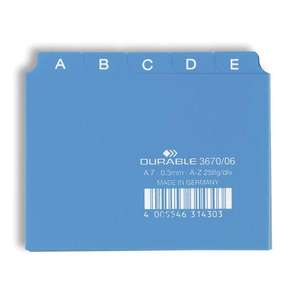 DURABLE - 3670-03 Dividers A7 5/5 keys AZ pre-printed PPL cavalierini - EAN 4005546314273 ORGANIZATION AND <b>FILING</b> <b>PRODUCTS</b> - Product Image 4
