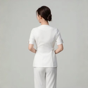 Conjunto de Uniforme de Enfermera con Cuello Redondo y Manga 3/4 para Mujer, Trajes Médicos, Ropa de Trabajo para Spa y Belleza, Multicolor, Logotipo Personalizado - Product Image 6