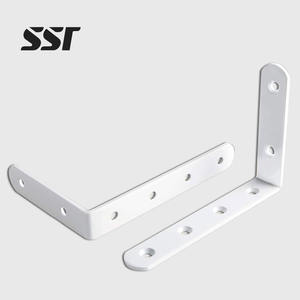 SSR Stainless Steel Single-Side Plated L-Shaped Corner Brace Furniture Connector for Wood and Aluminum Brackets - Product Image 1