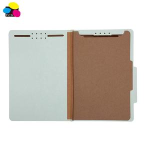 50個/カートン100% リサイクルライトグリーンリーガル3tab分類プレスボードファイルフォルダー、4面 - Product Image 4