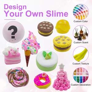 Slime en Nubes Personalizado OEM, Formas de Postre, Paquete de 6, Slime de Mantequilla con Adornos, Venta al Por Mayor de Fábrica - Product Image 5